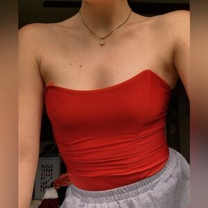 red corset bodysuit
